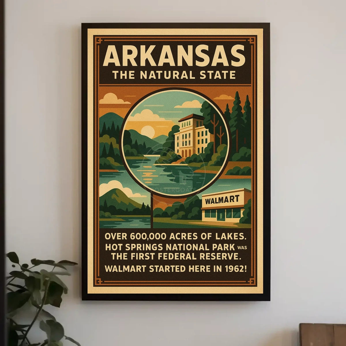 Arkansas Vintage Travel Poster