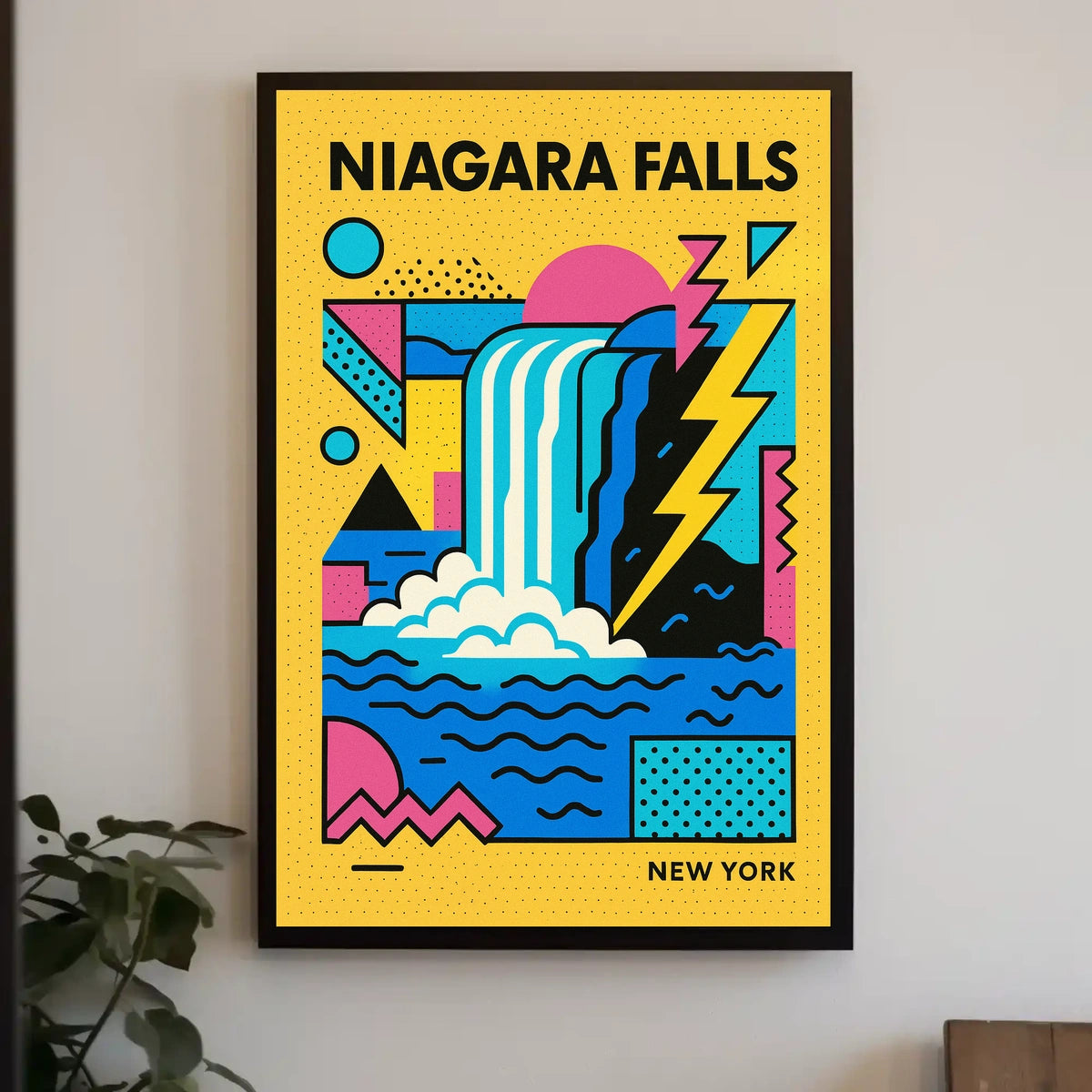 Niagara Falls New York Modern Abstract Poster