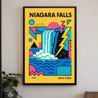 Niagara Falls New York Modern Abstract Poster