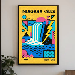 Niagara Falls New York Modern Abstract Poster