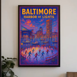 Baltimore Harbor Of Lights Poster