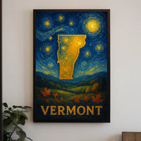Vermont Starry Night Wall Art Print