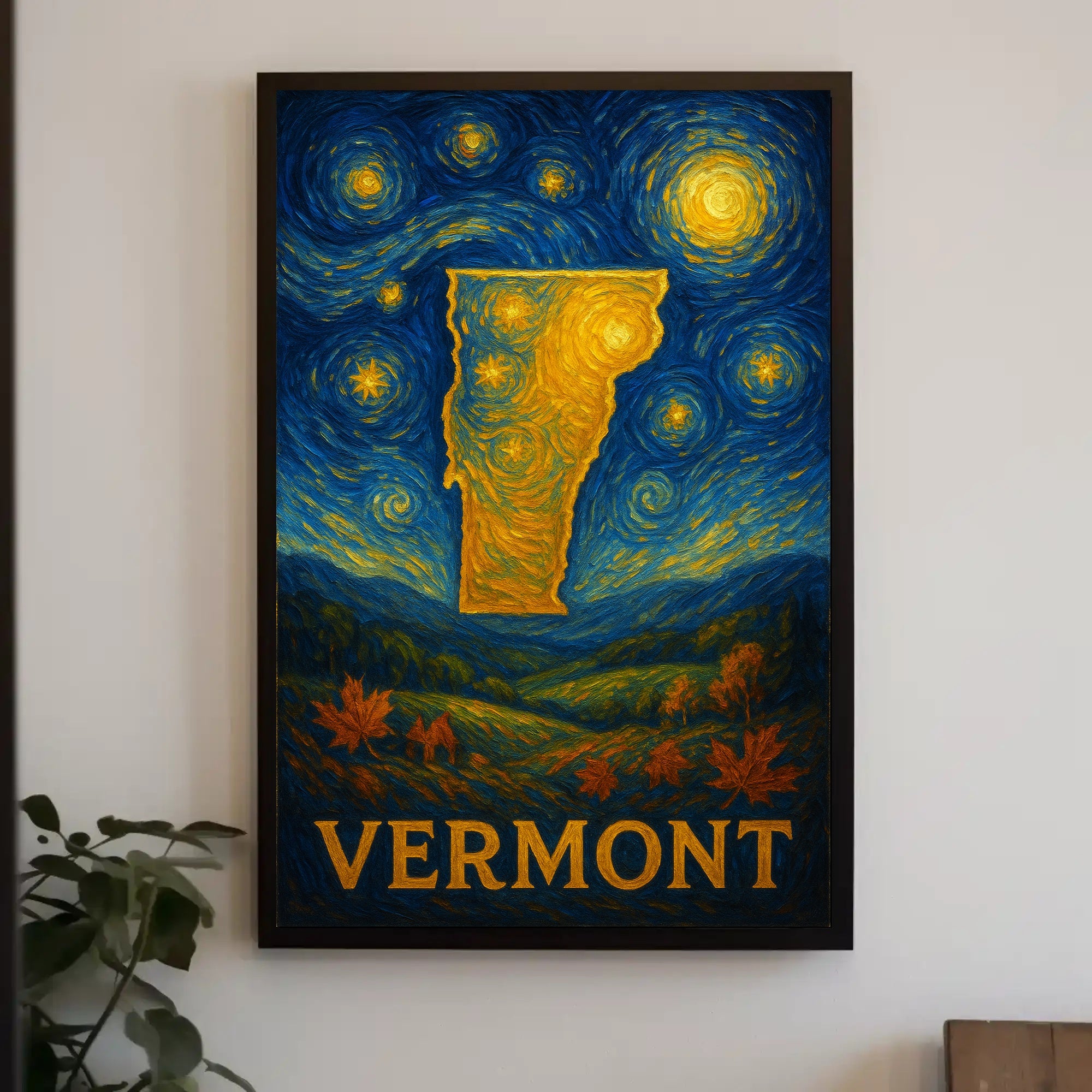 Vermont Starry Night Wall Art Print