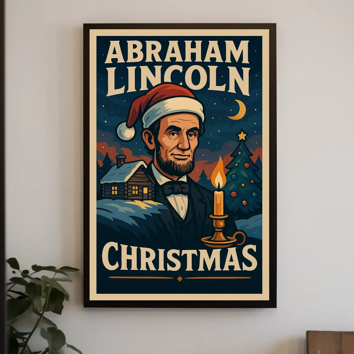 Abraham Lincoln Christmas Cheer Poster