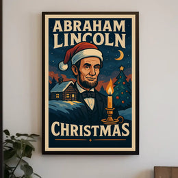 Abraham Lincoln Christmas Cheer Poster