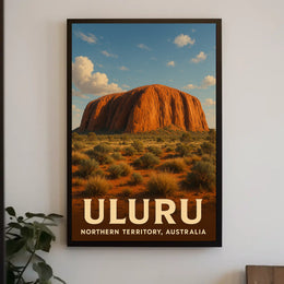 Uluru Wanderlust Desert Sunset Poster