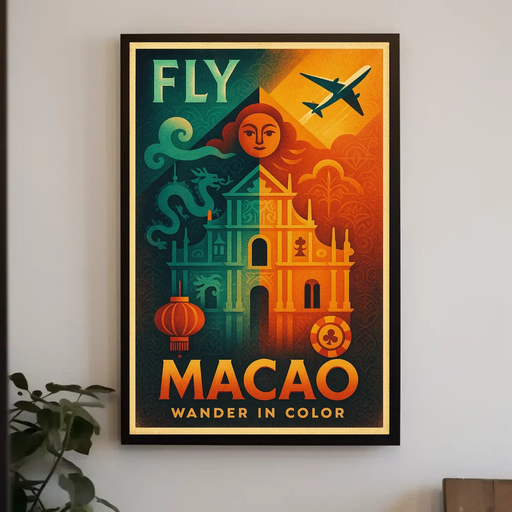 Travel to Macao Vibrant Exploration Travel Poster PosterGoat