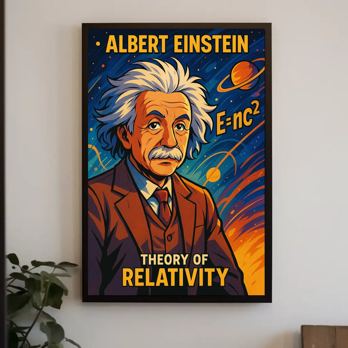 Albert Einstein Relativity Theory Vintage Science Inspiring Intellectual Curiosity Poster