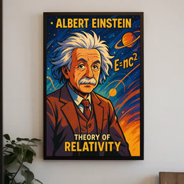Albert Einstein Relativity Theory Vintage Science Inspiring Intellectual Curiosity Poster