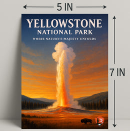 Yellowstone National Park Where Nature's Majesty Unfolds Poster PosterGoat