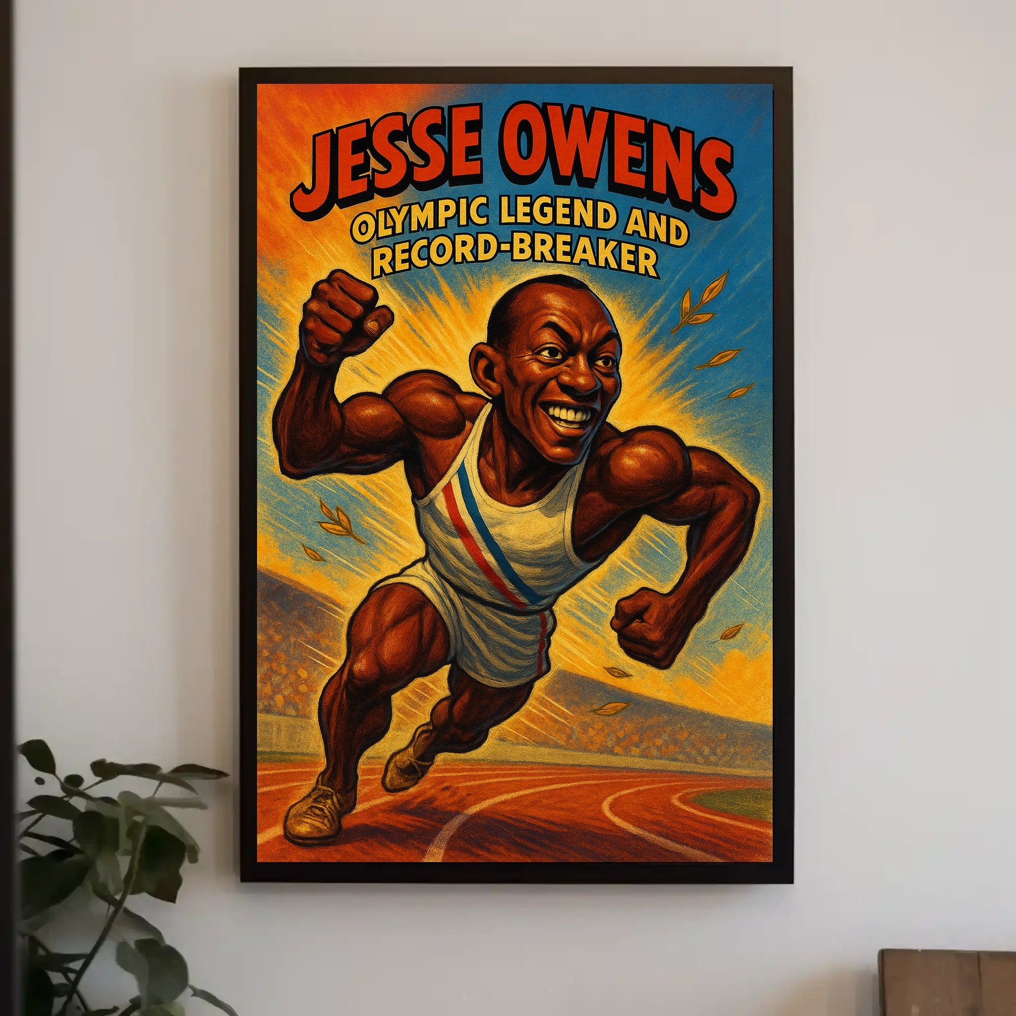 Olympic Legend Athletic Excellence Vintage Sports Poster