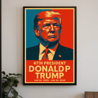 Trump Visionary Leadership Pop Art Patriotic Poster