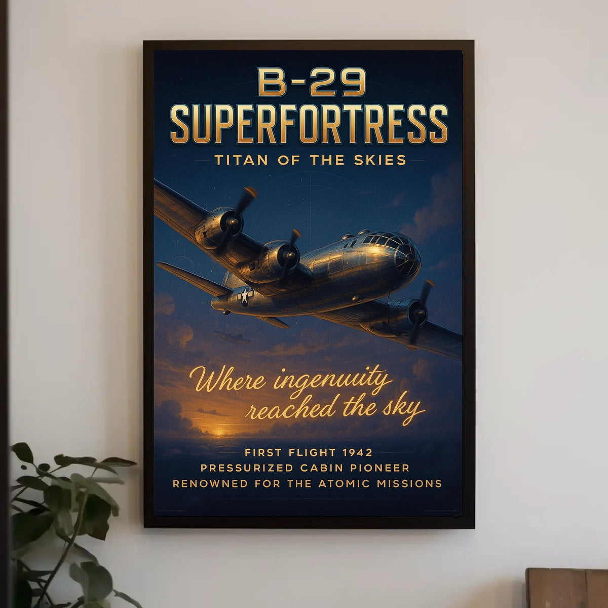 B-29 Superfortress Titan of the Skies Poster