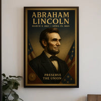 Abraham Lincoln Preserve The Union Vintage Poster PosterGoat