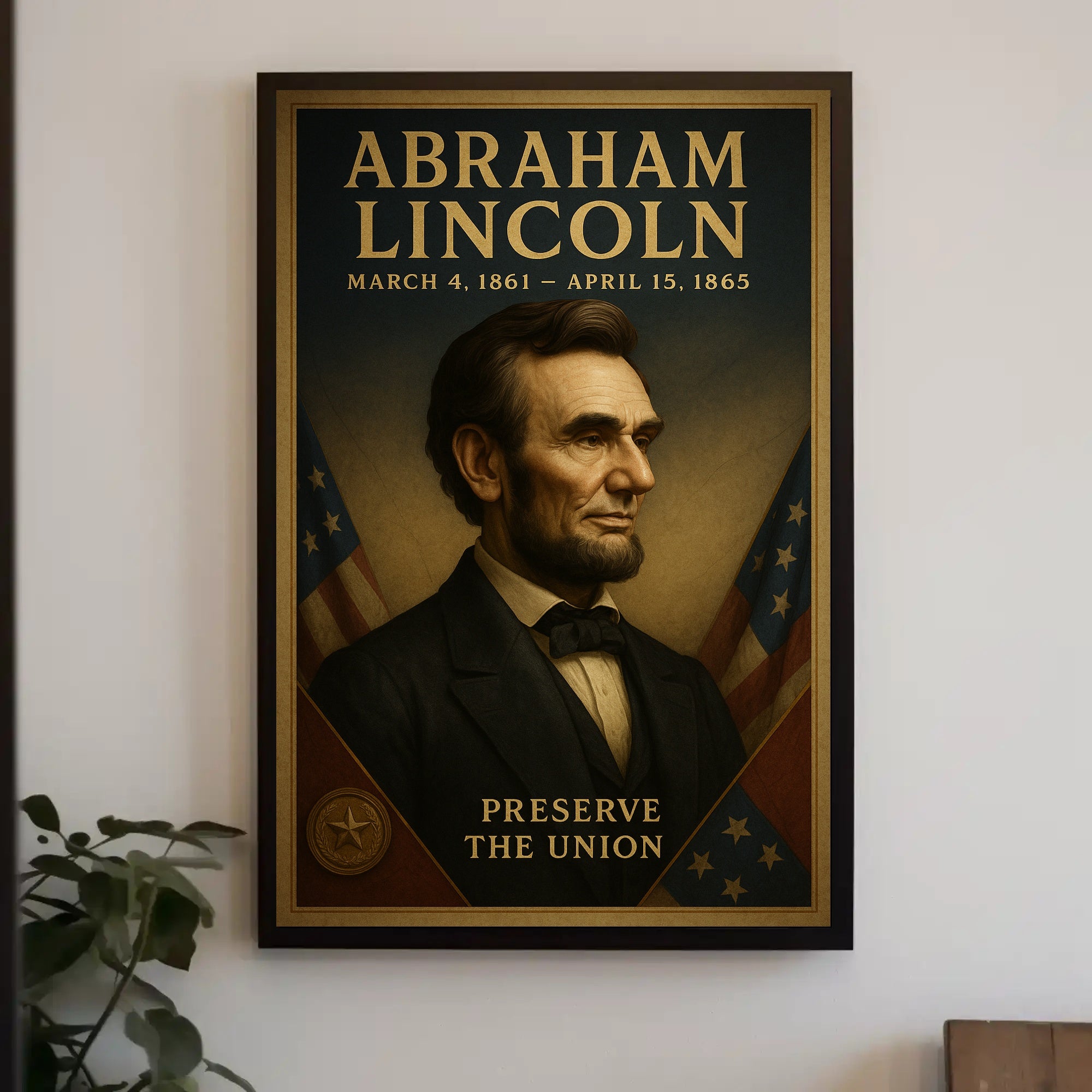 Abraham Lincoln Preserve The Union Vintage Poster PosterGoat