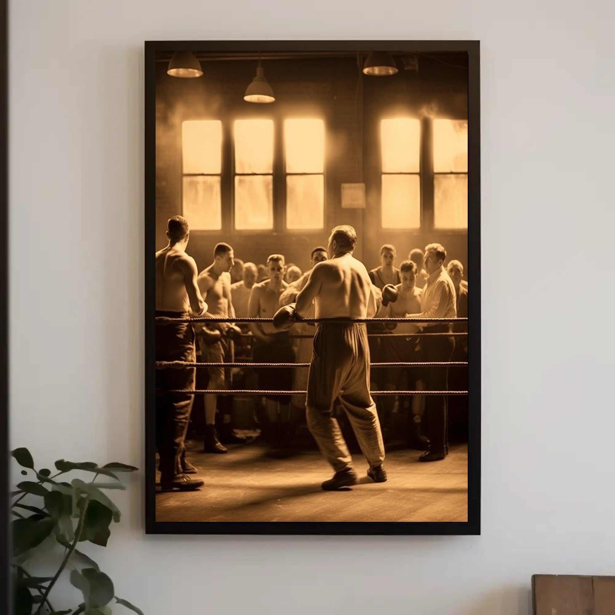 Vintage Boxing Match Poster