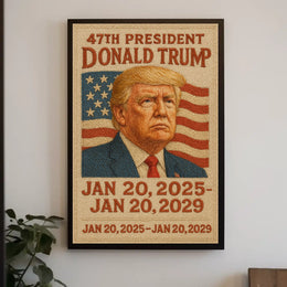 Trump Embroidered Patriot Decor Poster