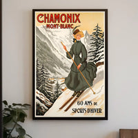 Chamonix Winter Sports Celebration Poster