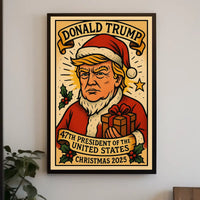 Christmas Santa Claus Festive Style Political or Propaganda Poster