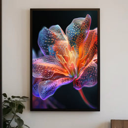 Vibrant Floral Illumination Poster PosterGoat