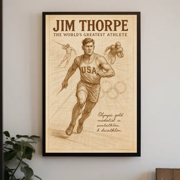 Jim Thorpe Legendary Athlete Poster
