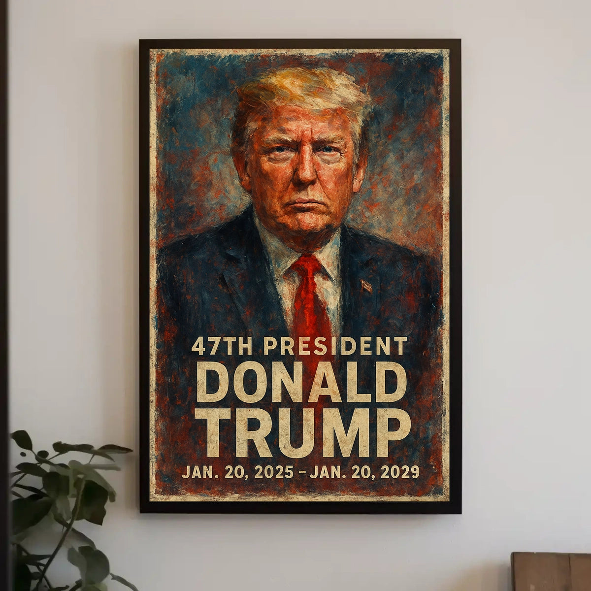 Determined Leadership Expressionism Trump Patriotic Poster