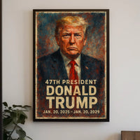 Determined Leadership Expressionism Trump Patriotic Poster