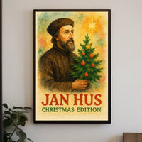 Historical Figure in Christmas Attire - Cultural or Heritage Poster