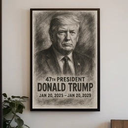 Donald Trump Resolute Leadership in Focus Poster