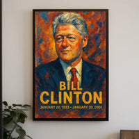 Bill Clinton Presidential Portrait Poster