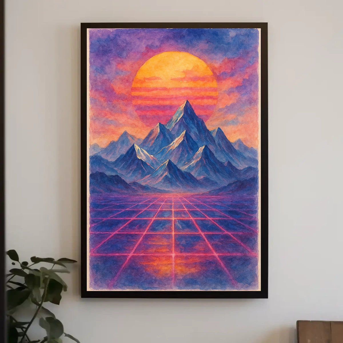 Retro-Futuristic Dreamscape Art Print: Futuristic Sci-Fi Poster