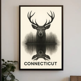 Connecticut Wildlife Reflection Poster
