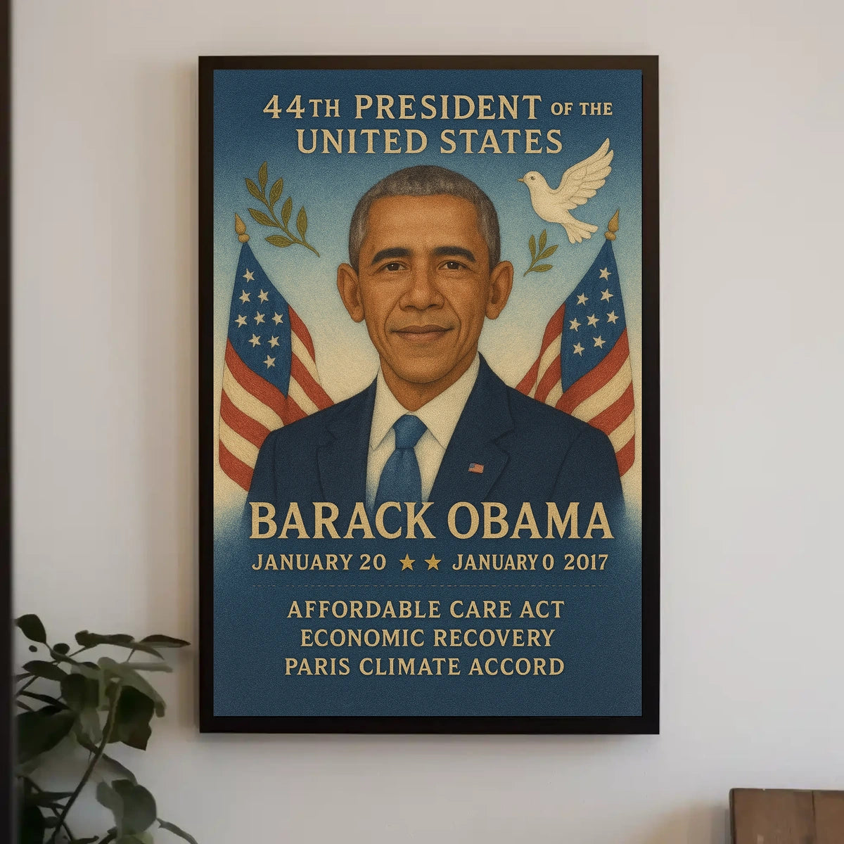 Obama Presidency Commemorative Art Historical or Presidential Poster