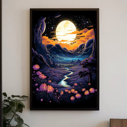 Enchanted Moonlit Landscape Poster