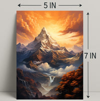 Majestic Mountain Sunrise Poster