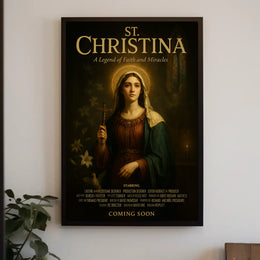 Saint Christina Devotional Poster Vintage Faith Print