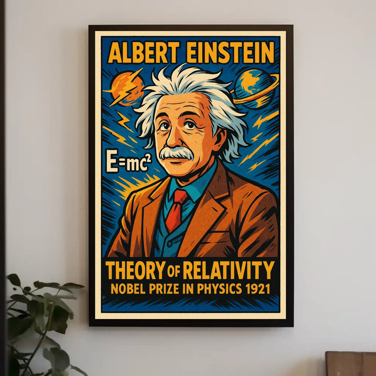 Einstein Relativity Curious Minds Vintage Poster