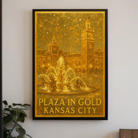 Plaza In Gold Kansas City Poster