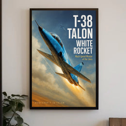 Northrop T-38 Talon White Rocket Poster PosterGoat