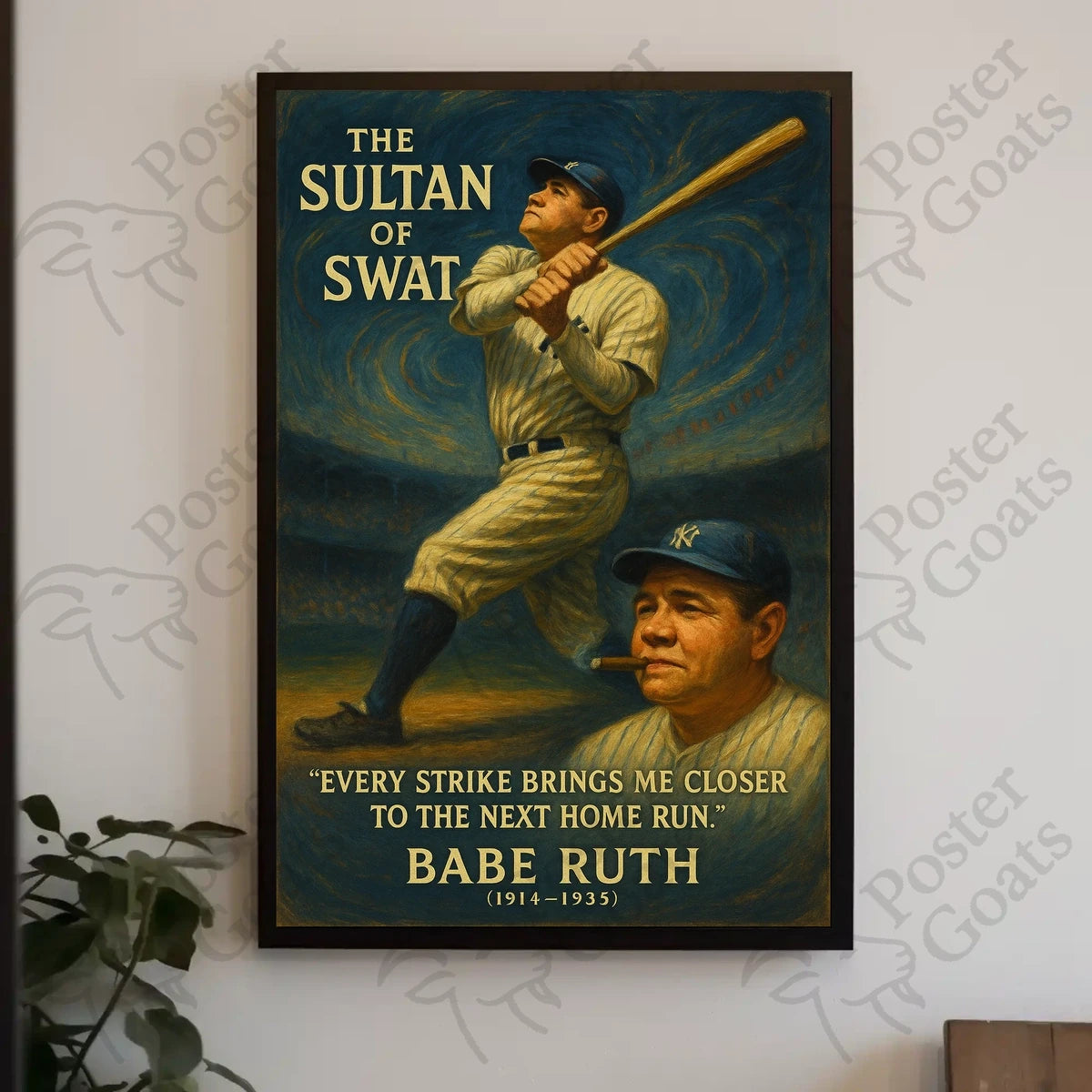 Vintage Baseball Icon Tribute: Sports Poster