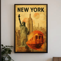 New York City Iconic Landmarks Poster