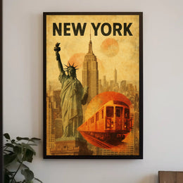 New York City Iconic Landmarks Poster