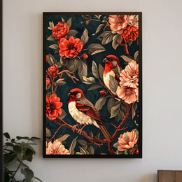 Birds and Blossoms Wall Art Print