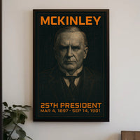 William McKinley 25th President of the United States Techno Schematic Poster
