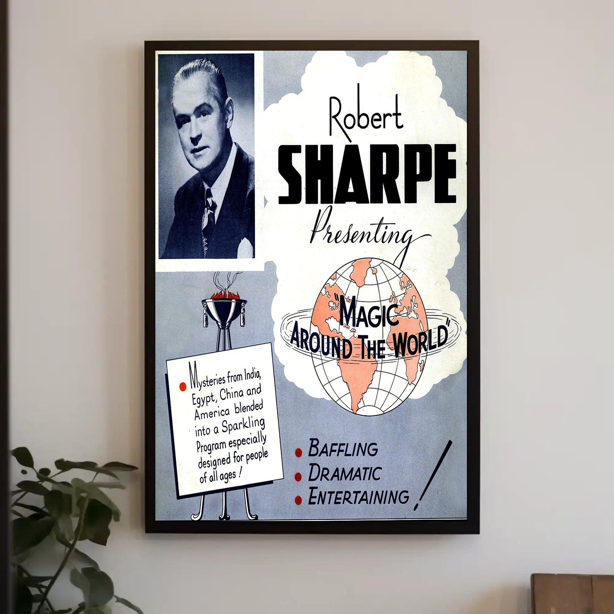 Magic Show Vintage Poster Featuring Robert Sharpe Cultural or Heritage Poster