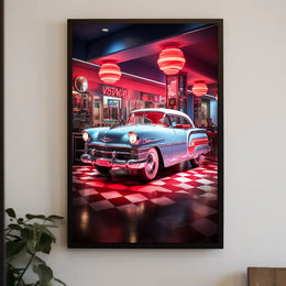 Retro Diner Vibes Retro Poster