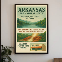 Arkansas The Natural State Poster