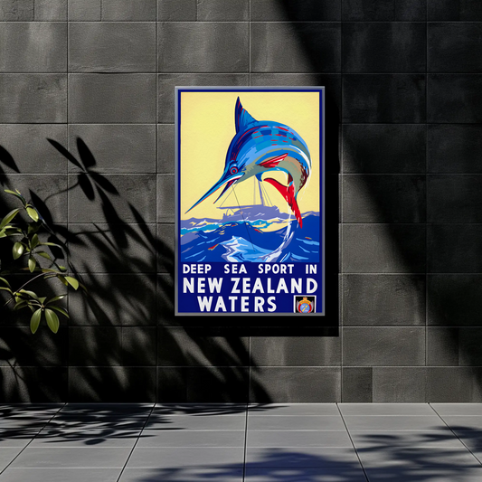 New Zealand Deep Sea Sport Fishing (1930s) Poster