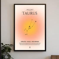 Taurus Constellation Zodiac Sign Poster - Astronomy Poster PosterGoat