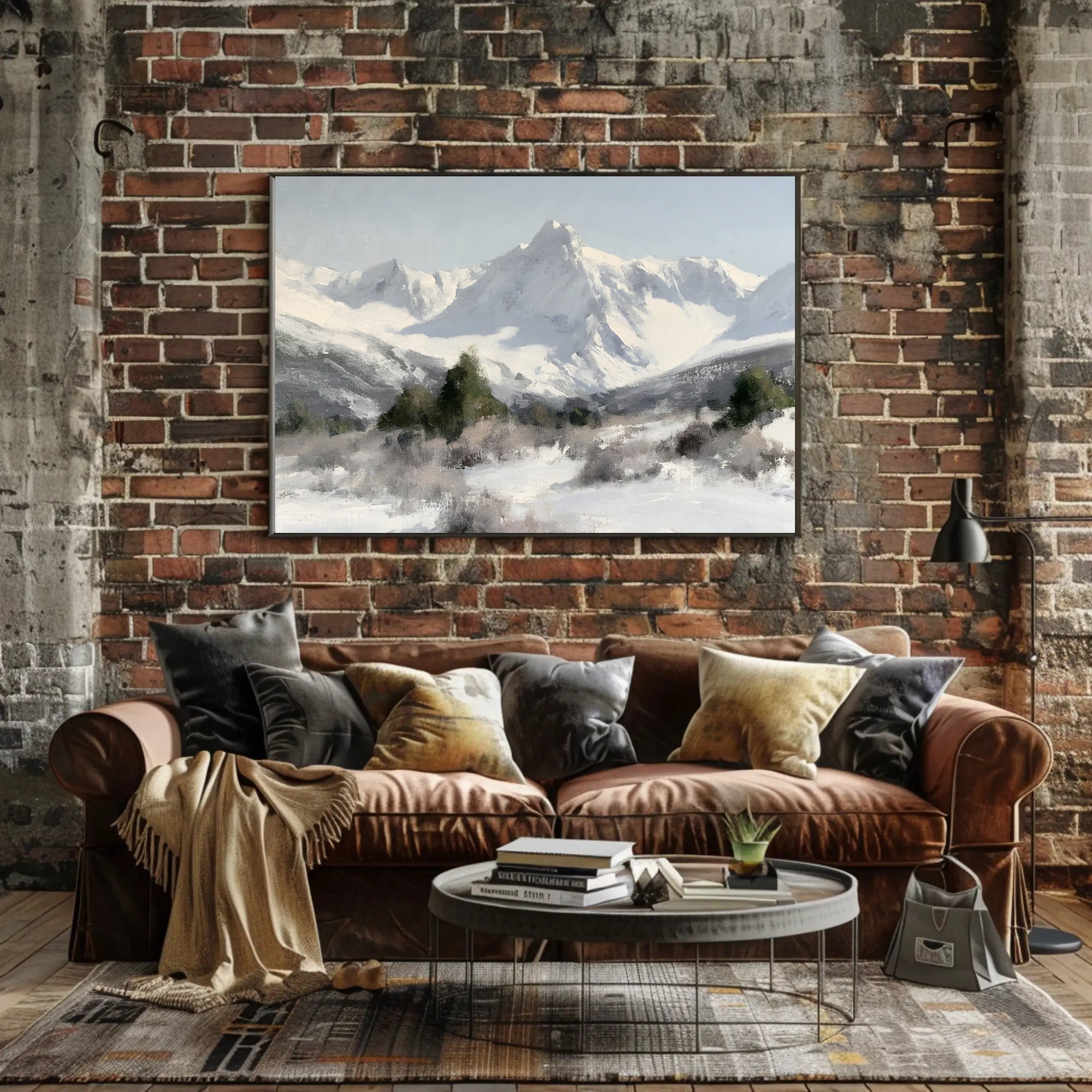 Serene Snowy Peaks Poster